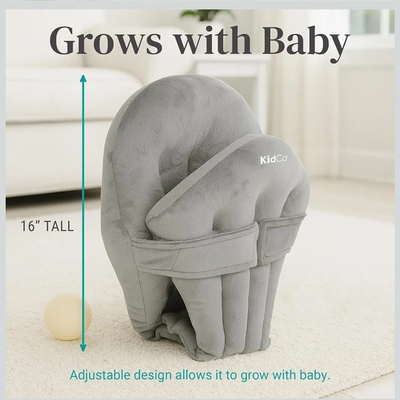 KidCo Gray Plush Baby Support Pillow - Picture 6 of 9